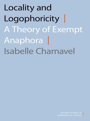 cover image of Locality and Logophoricity
